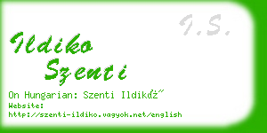 ildiko szenti business card